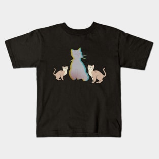 Adorable 3 Cats Kids T-Shirt